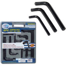 6PC JUMBO HEX KEY SET SAE/MM